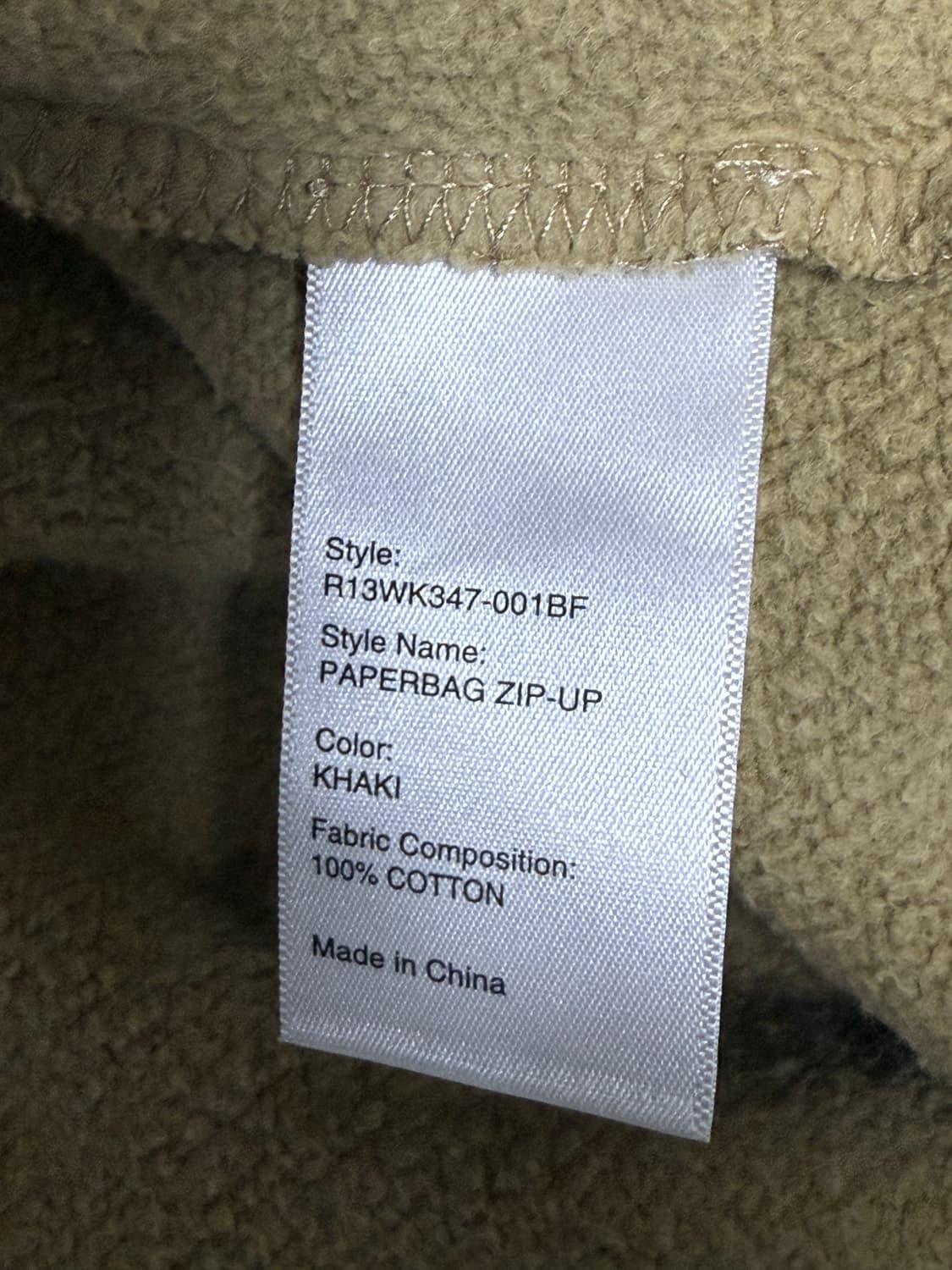 R13 페이퍼백 지퍼업 자켓 상품이미지10