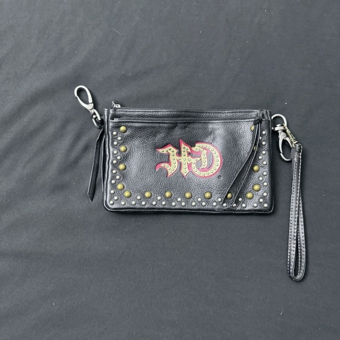 90s 할리 데이비슨 빈티지 레더 클러치 바이커 파우치 월렛 usa 상품이미지2