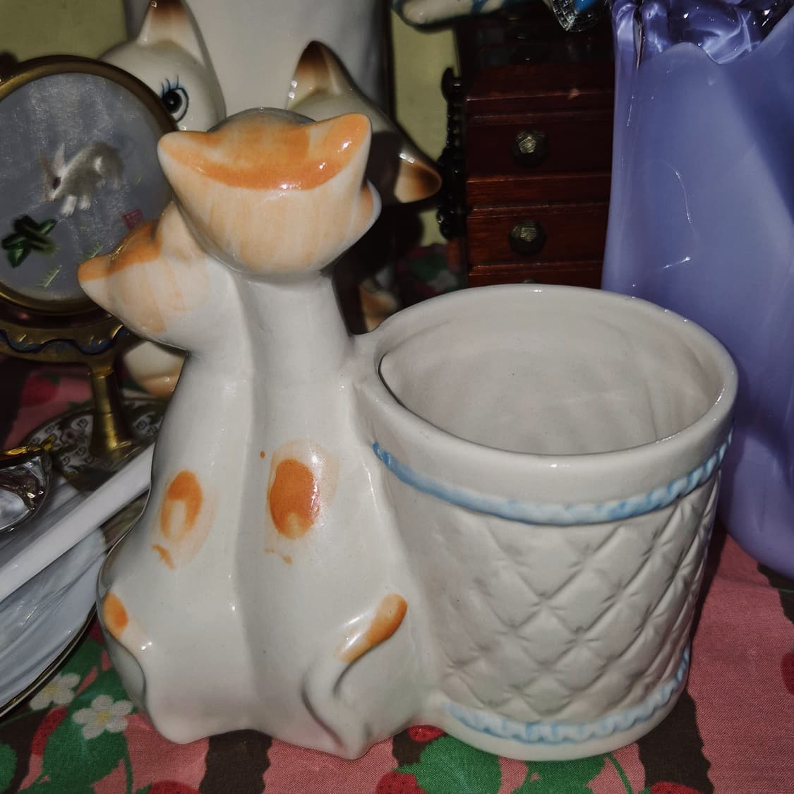 60s 일본 레트로 고양이 피겨린 홀더 상품이미지10