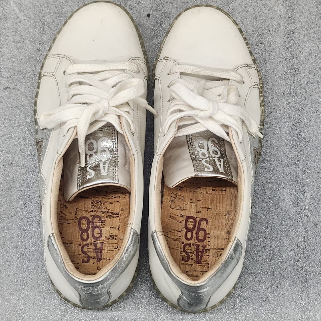 이태리산 A.S. 98 가죽 스니커즈 화이트 250mm 상품이미지3