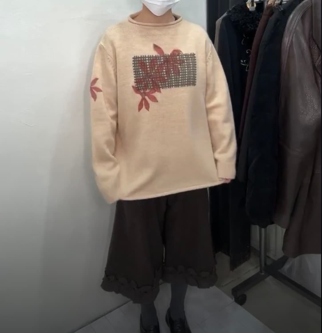 빈티지 꽃니트 상품이미지2