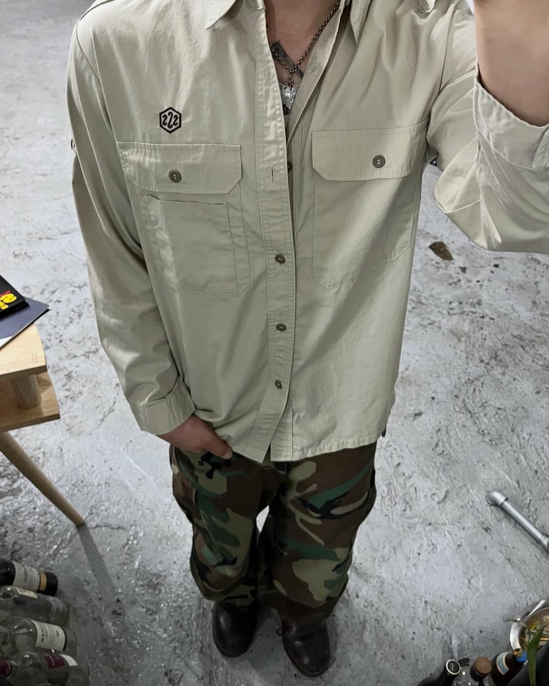 Aggress military shirt 상품이미지1