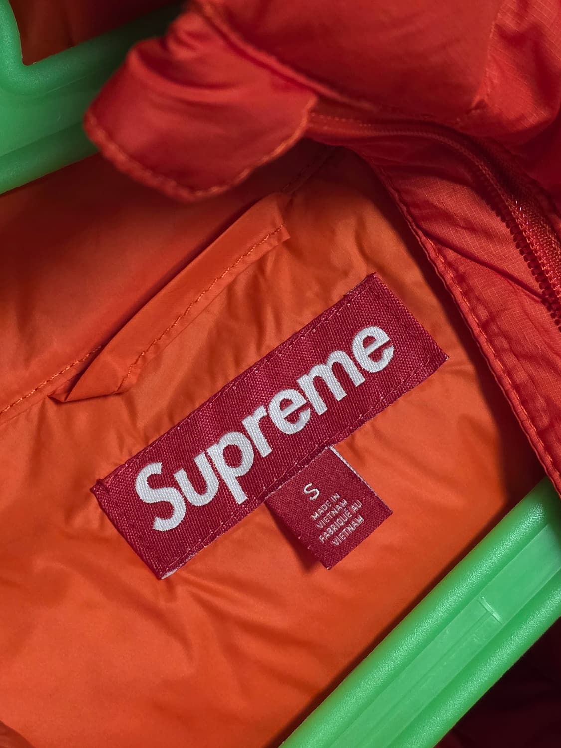 슈프림 마이크로 다운 하프 집 오렌지-s size 상품이미지2