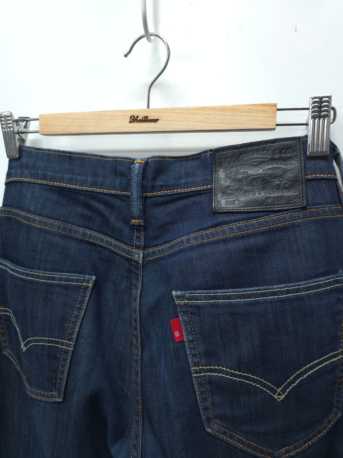 리바이스 508 다크인디고 테이퍼드 데님 팬츠(32) 상품이미지7