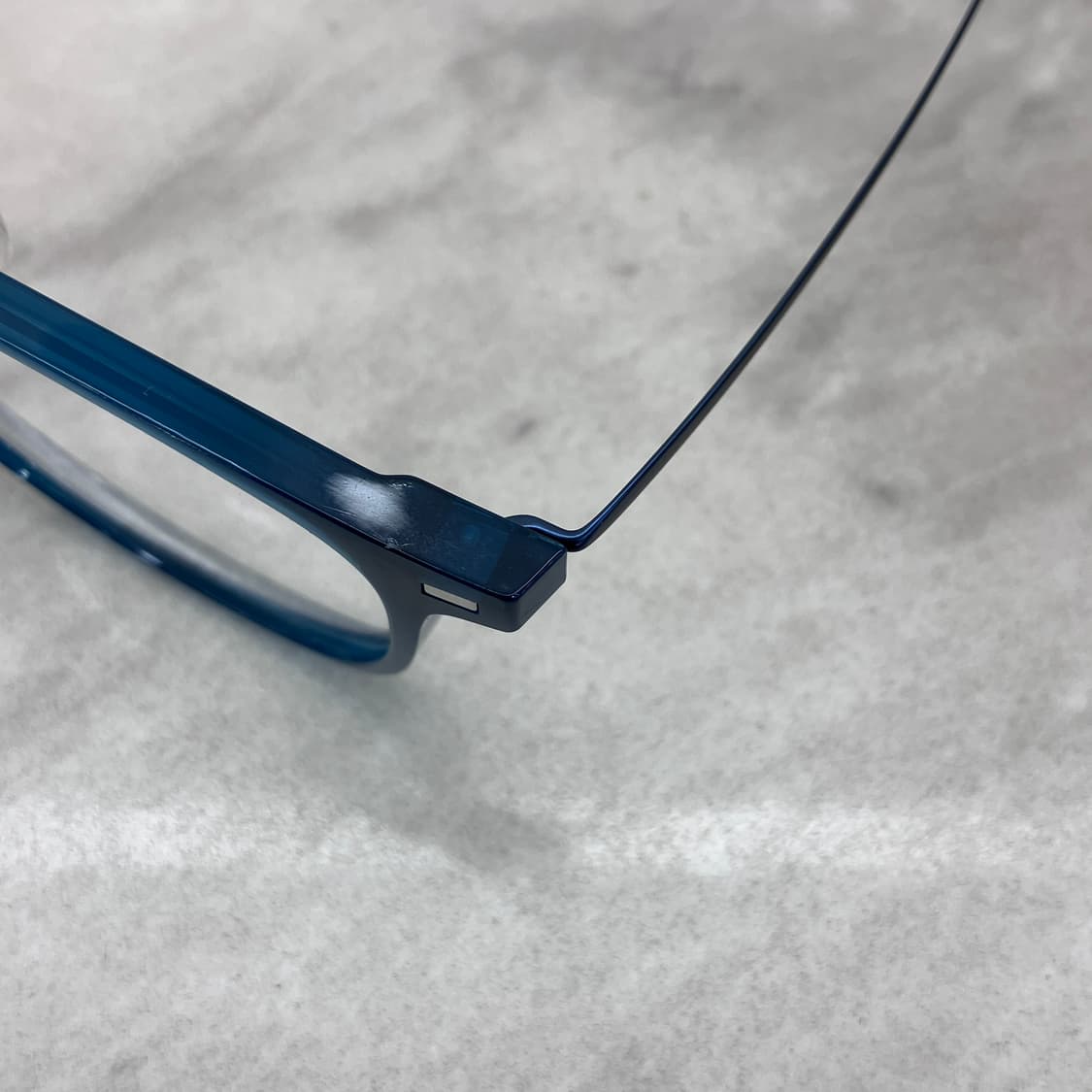 C62 FUSSET 블루 웰링턴 콤비 뿔테 안경 상품이미지2