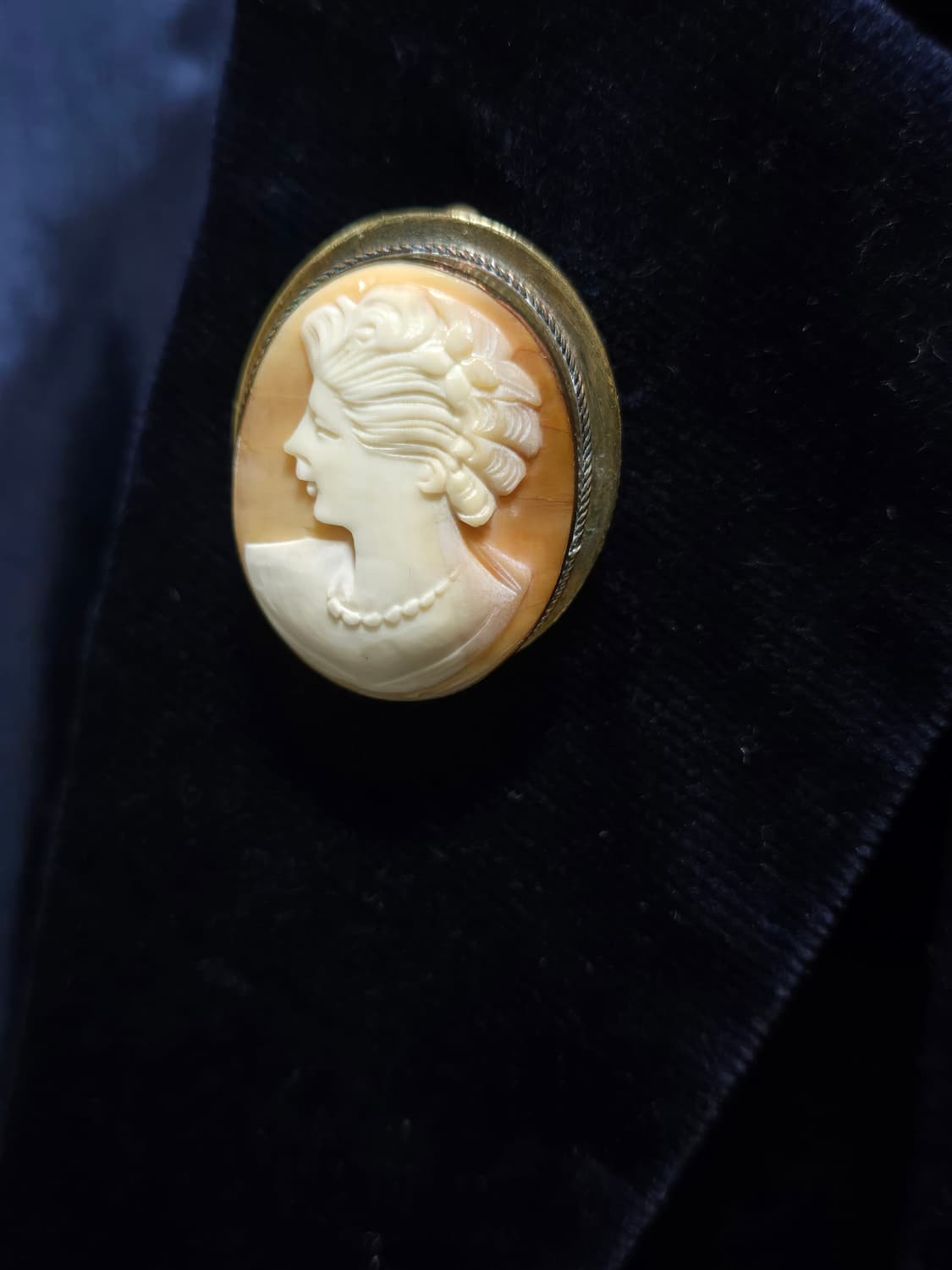 1920s 프랑스 아르데코 800실버 쉘 카메오 브로치 · 펜던트 상품이미지7