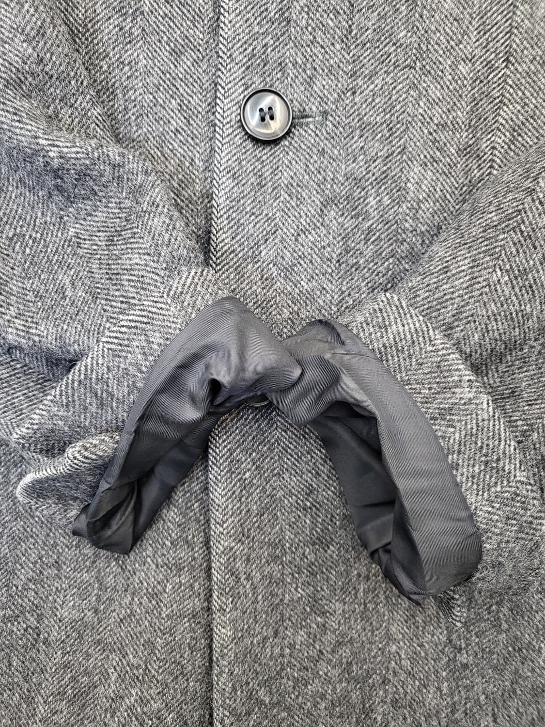 DKNY 울 코트 그레이 m 상품이미지5