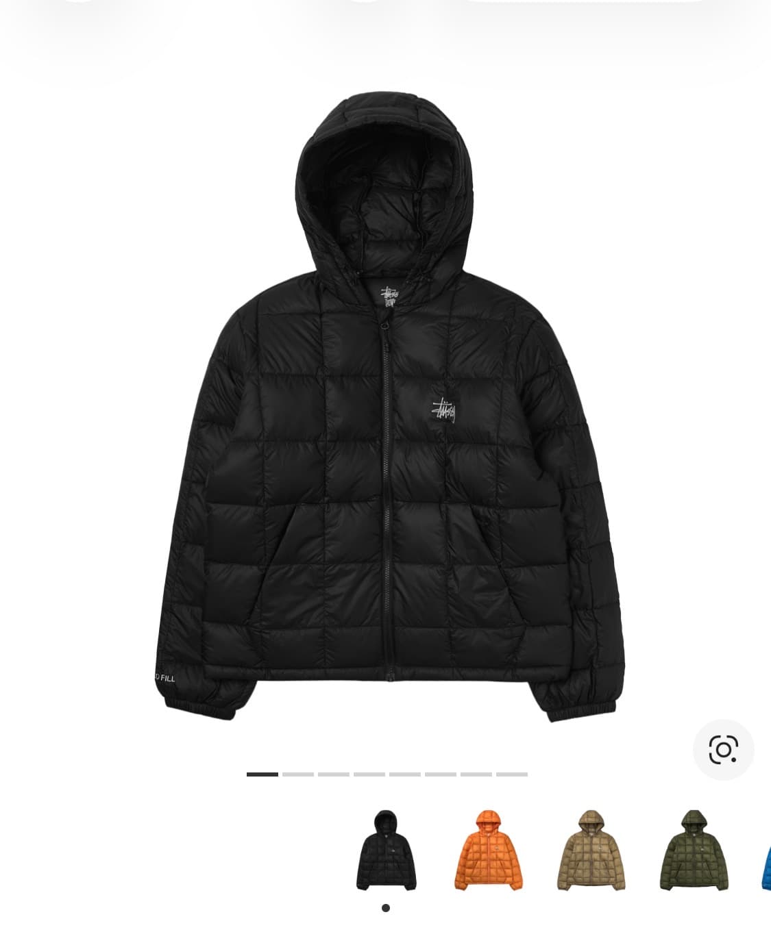 스투시 미드웨이트 후드 푸퍼 블랙 M 상품이미지1