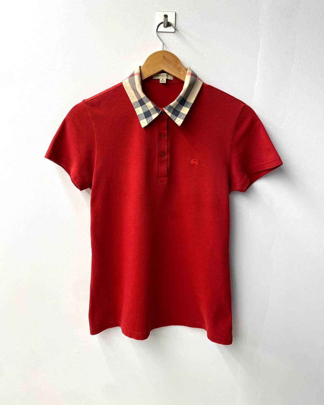 [M] Burberry 버버리 체크 카라 피케 티셔츠 상품이미지1