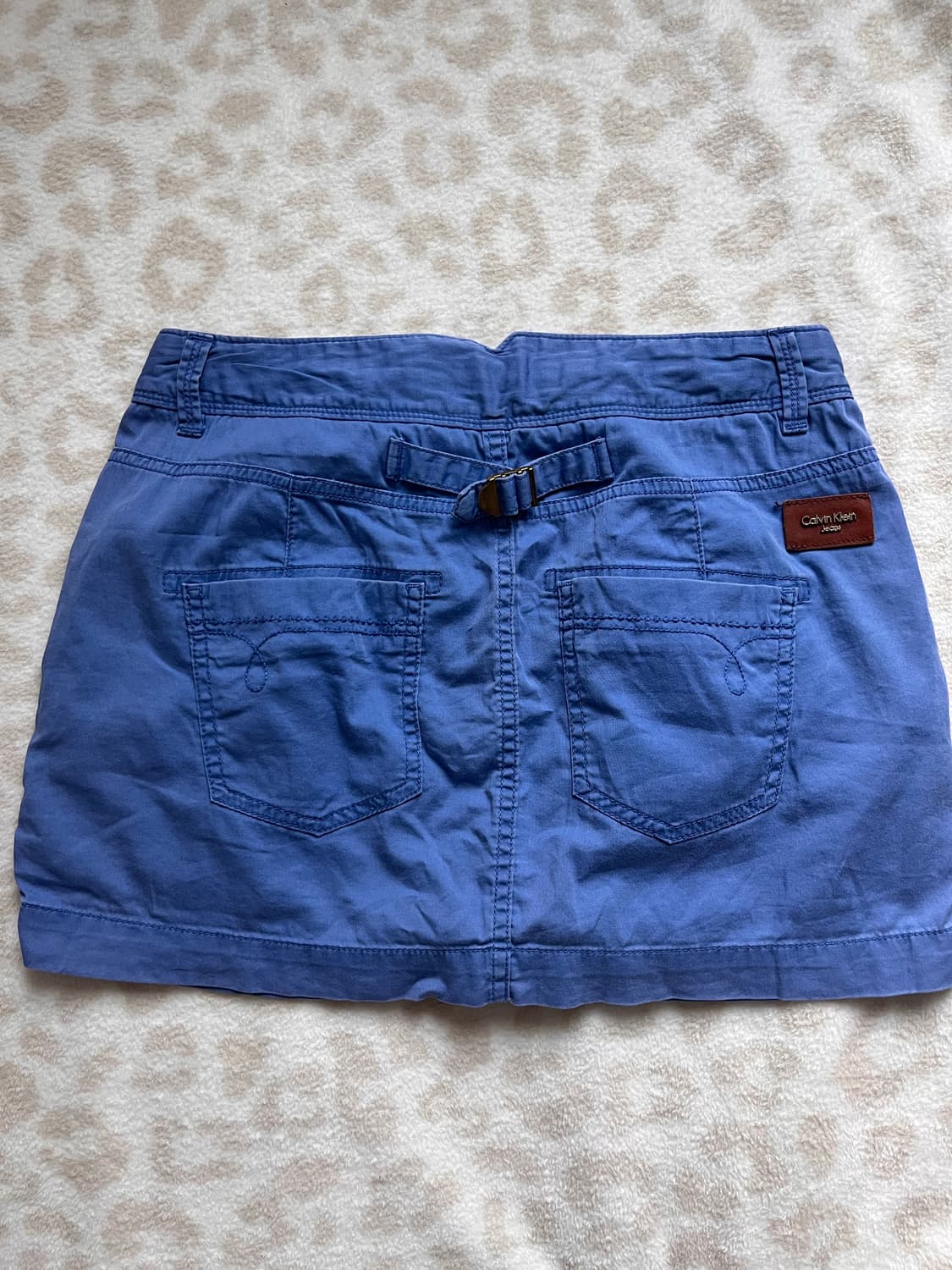 Calvin Klein blue zipper detail skirt 상품이미지3