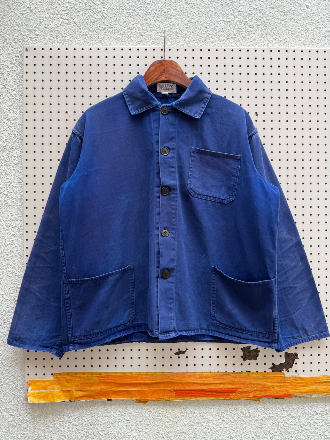 70s FRIENDSHIP INDIGO BLUE FADED 프렌치워크자켓 상품이미지1