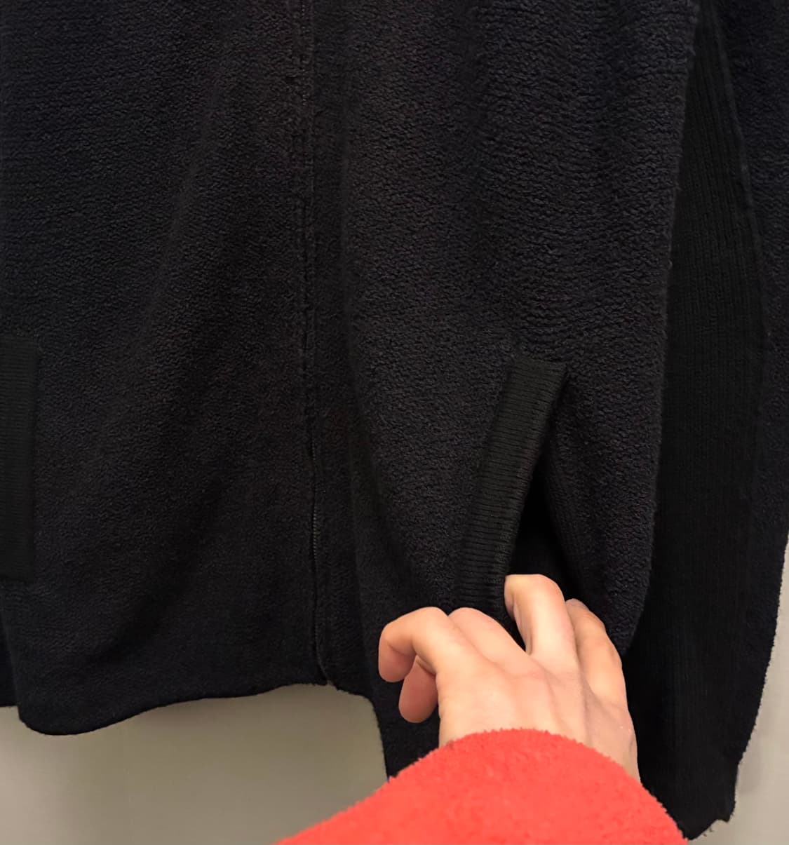 (L/105)System 시스템옴므 울 코튼 논카라 집업 니트가디건 상품이미지5