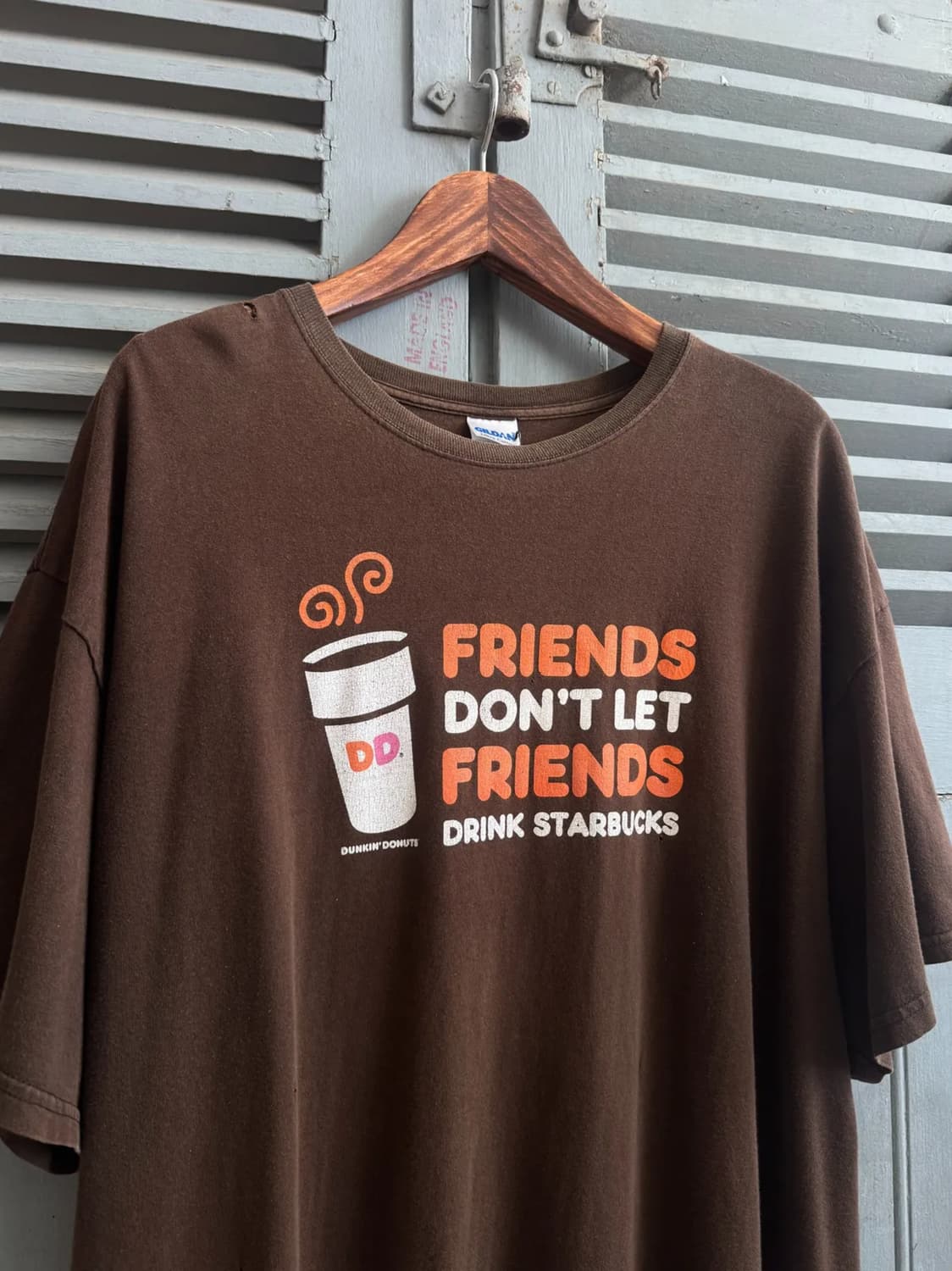 [2XL]USA 빈티지 던킨 프린팅 티셔츠 상품이미지1