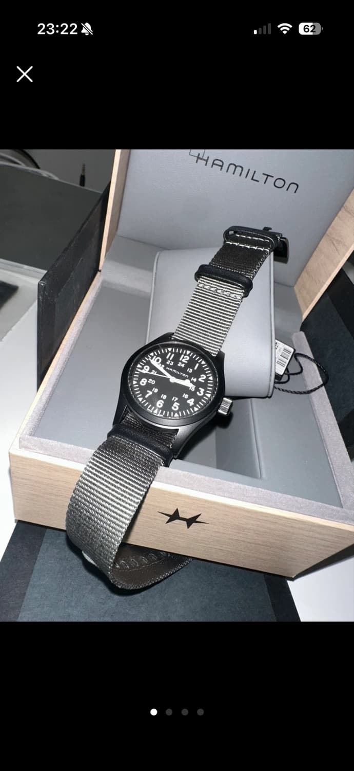 해밀턴 H69409930 카키 필드 메커니컬 38mm PVD 블랙 다이얼 상품이미지1