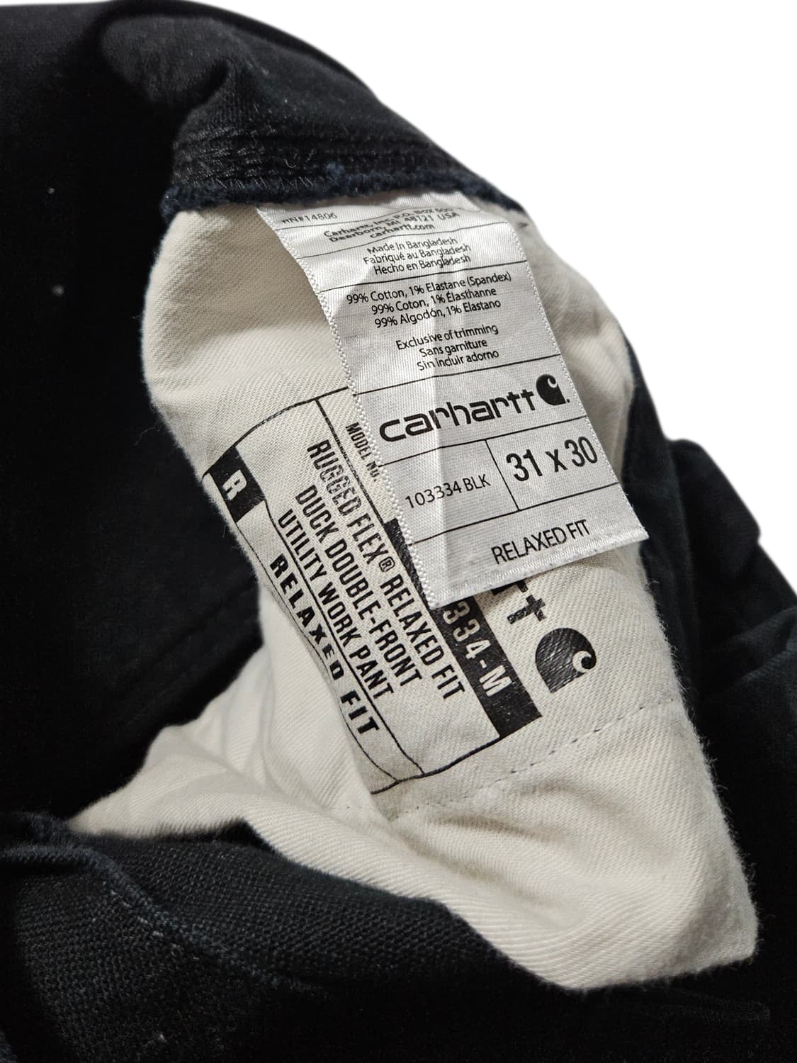 칼하트 블랙 더블니 페인티드 데미지 팬츠 워크팬츠 31 상품이미지6