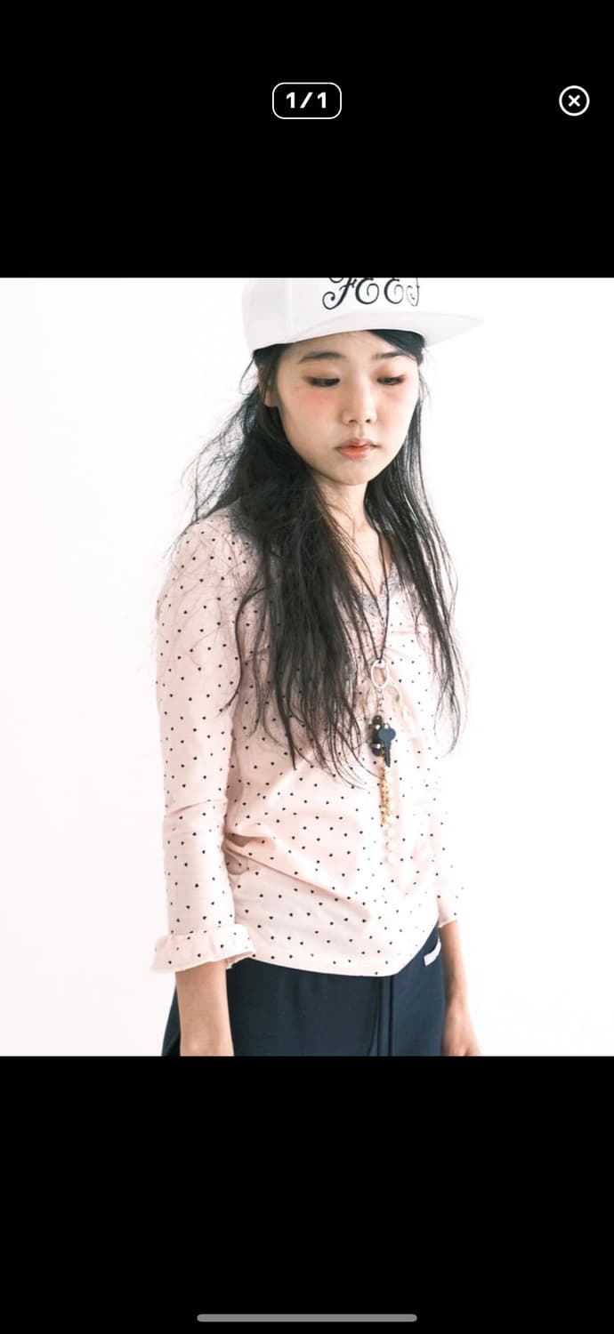 샵페어리 미니 하트 레이스탑 핑크 상품이미지1