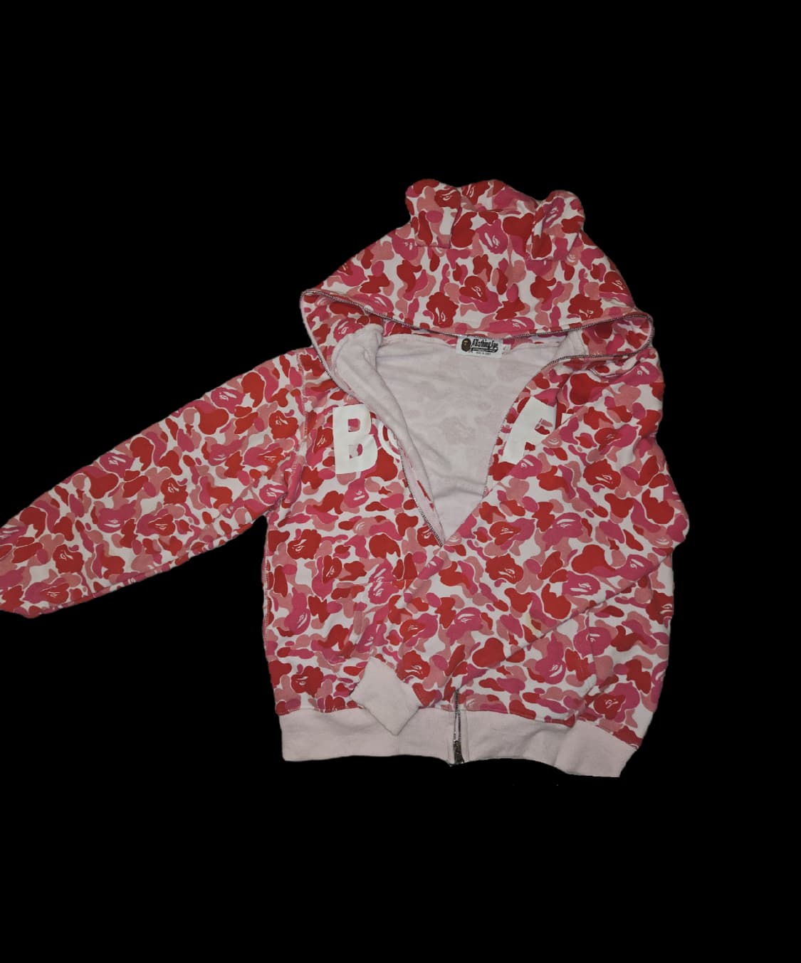 베이프 카모 핑크 후드집업 상품이미지1