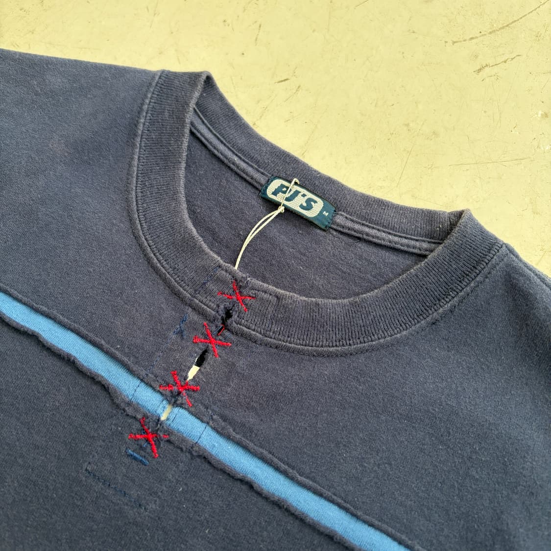 PJS 빈티지 스트라이프 반팔티 M 상품이미지6