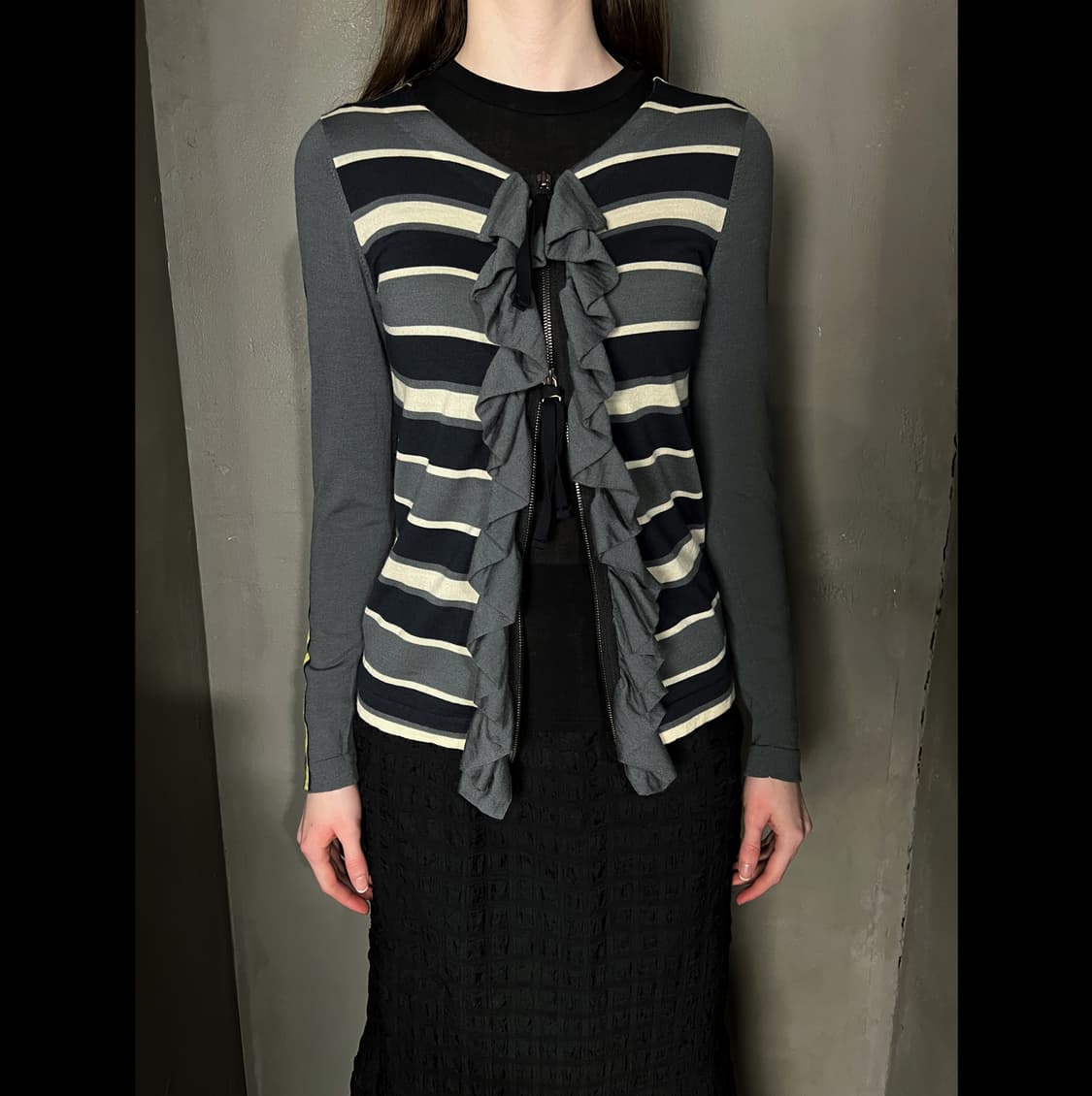 마르니 H&M 러플 스트라이프 자켓 상품이미지3