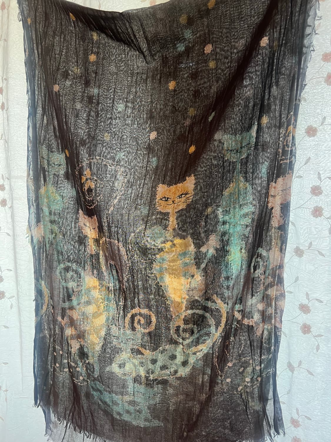 vintage cat 쉬어 스카프 상품이미지4