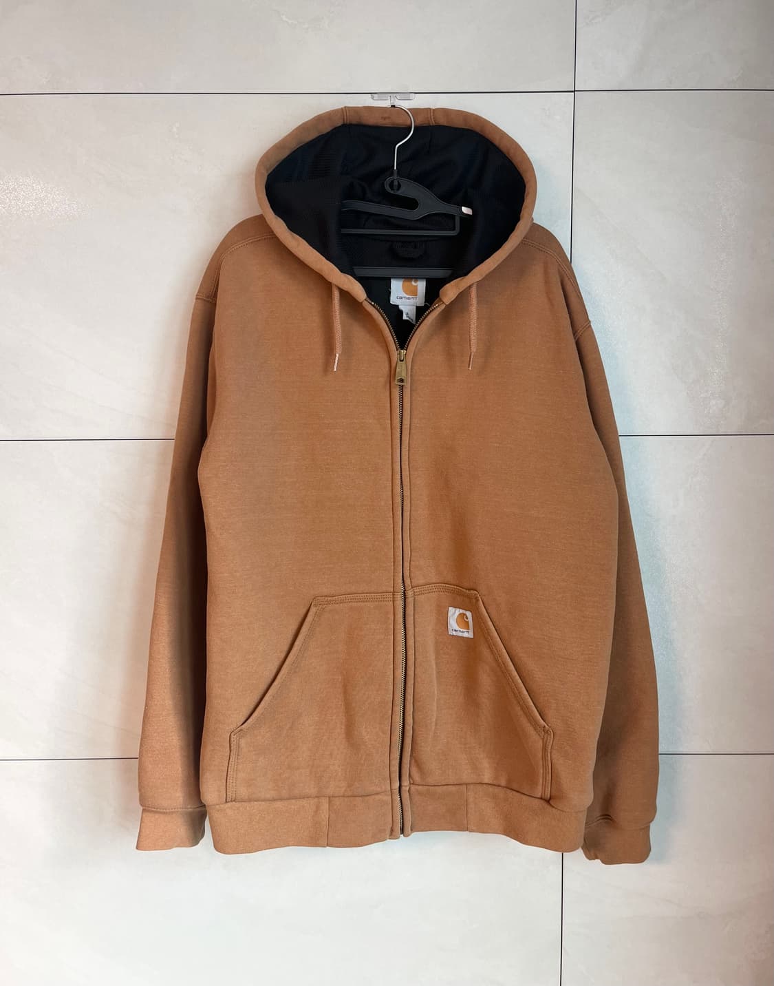 칼하트 미드웨이트 후드집업 브라운 베이지 상품이미지1