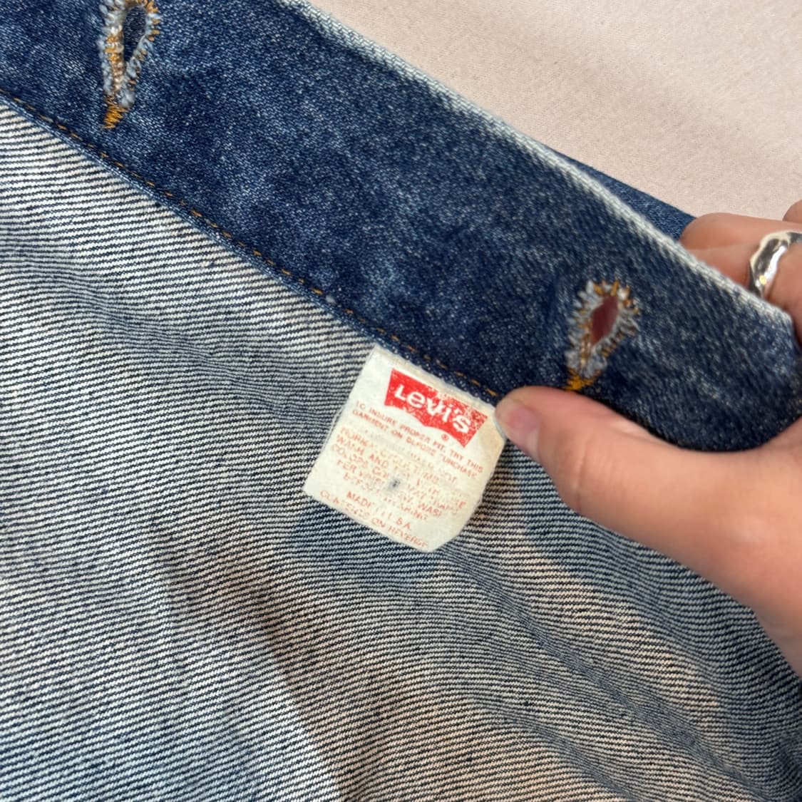 M) 리바이스 90s USA 데님 청자켓 트러커 자켓 상품이미지8