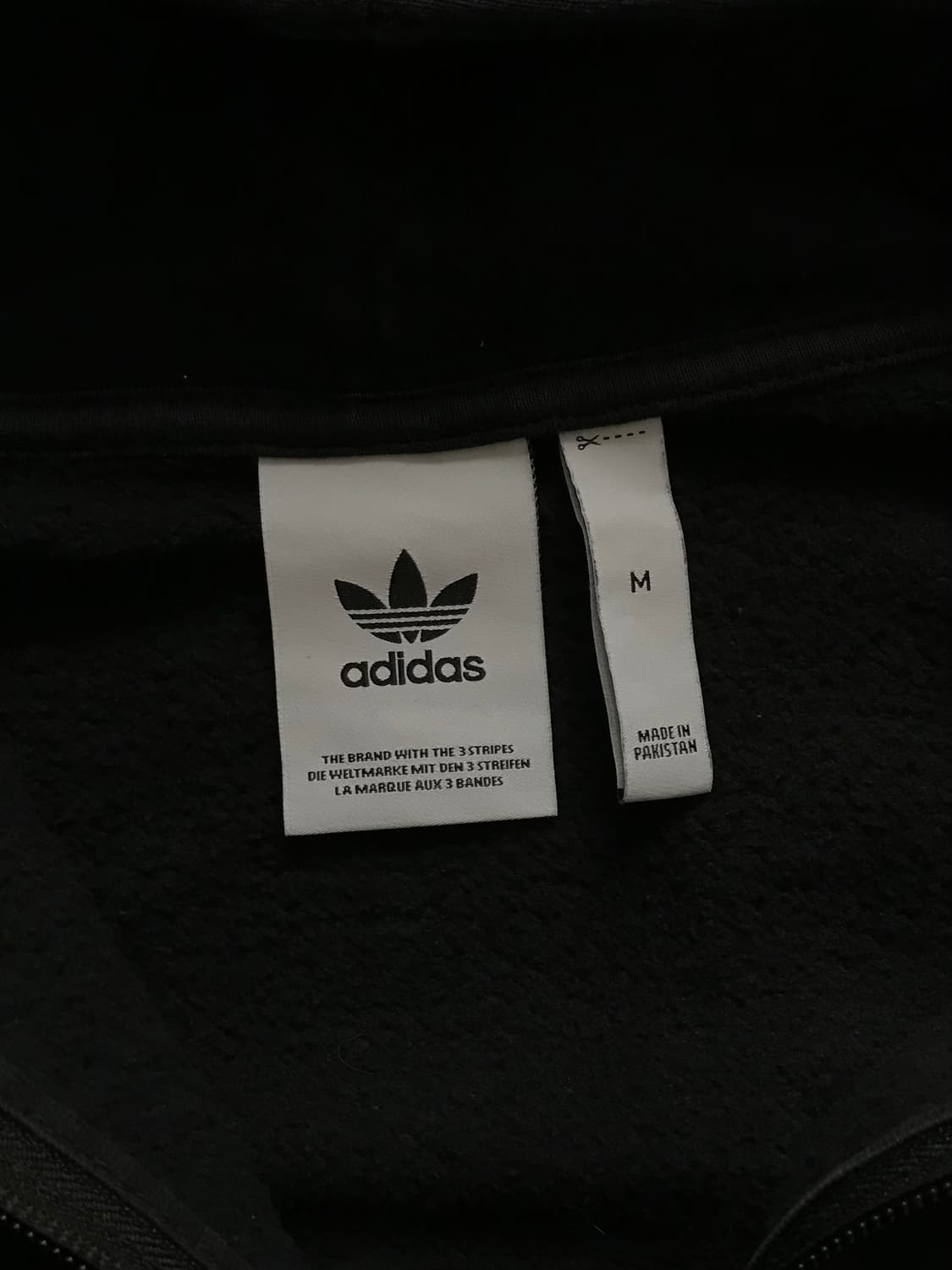 아디다스 트레포일 로고 사이드라인 블랙 후드집업 상품이미지6