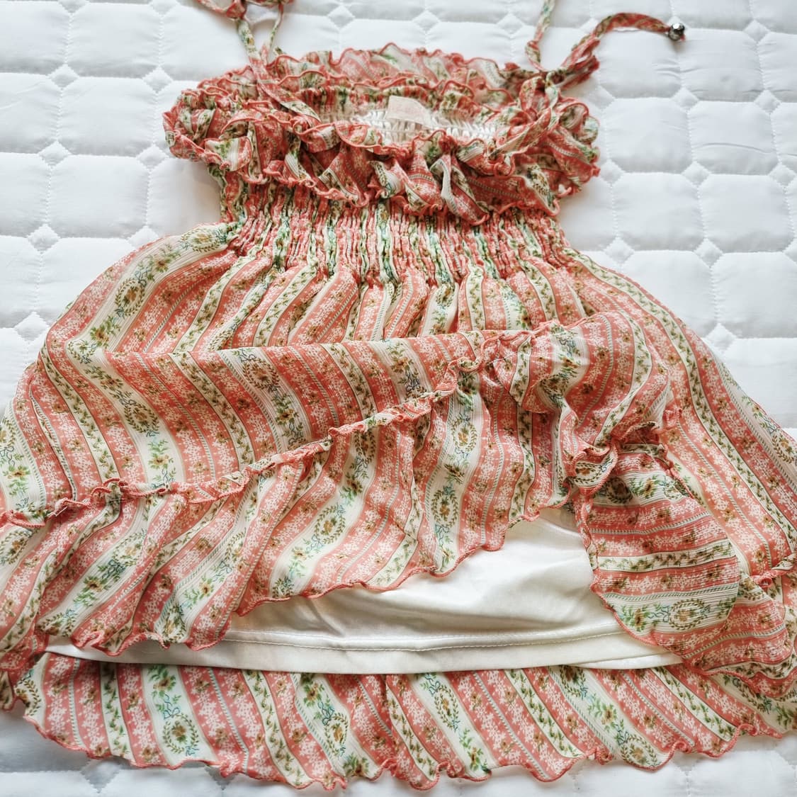 Liz Lisa(리즈리사) 보더 플라워 셔링 튜닉 상품이미지6