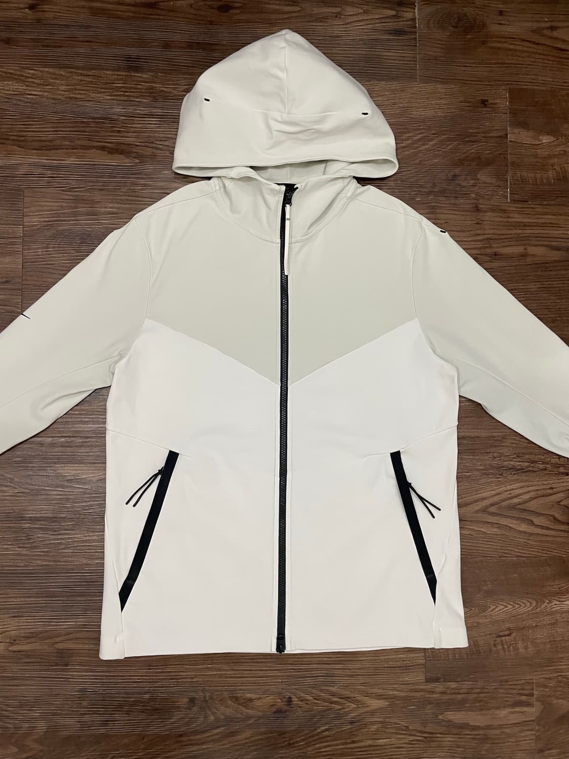 나이키 테크팩 니트 풀집 후디 윈드러너 후드집업 화이트 상품이미지1