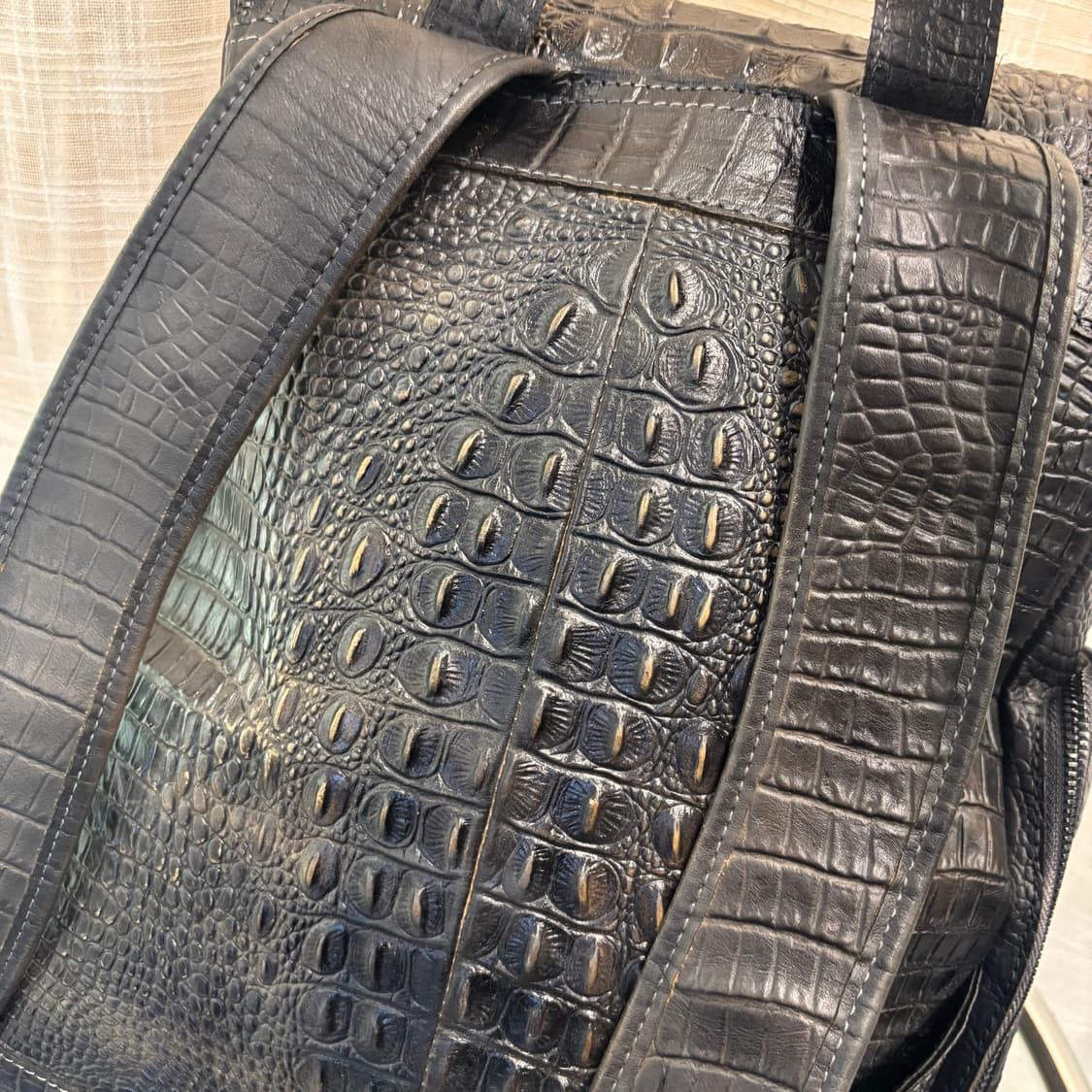 천연 악어가죽 백팩      상품이미지5
