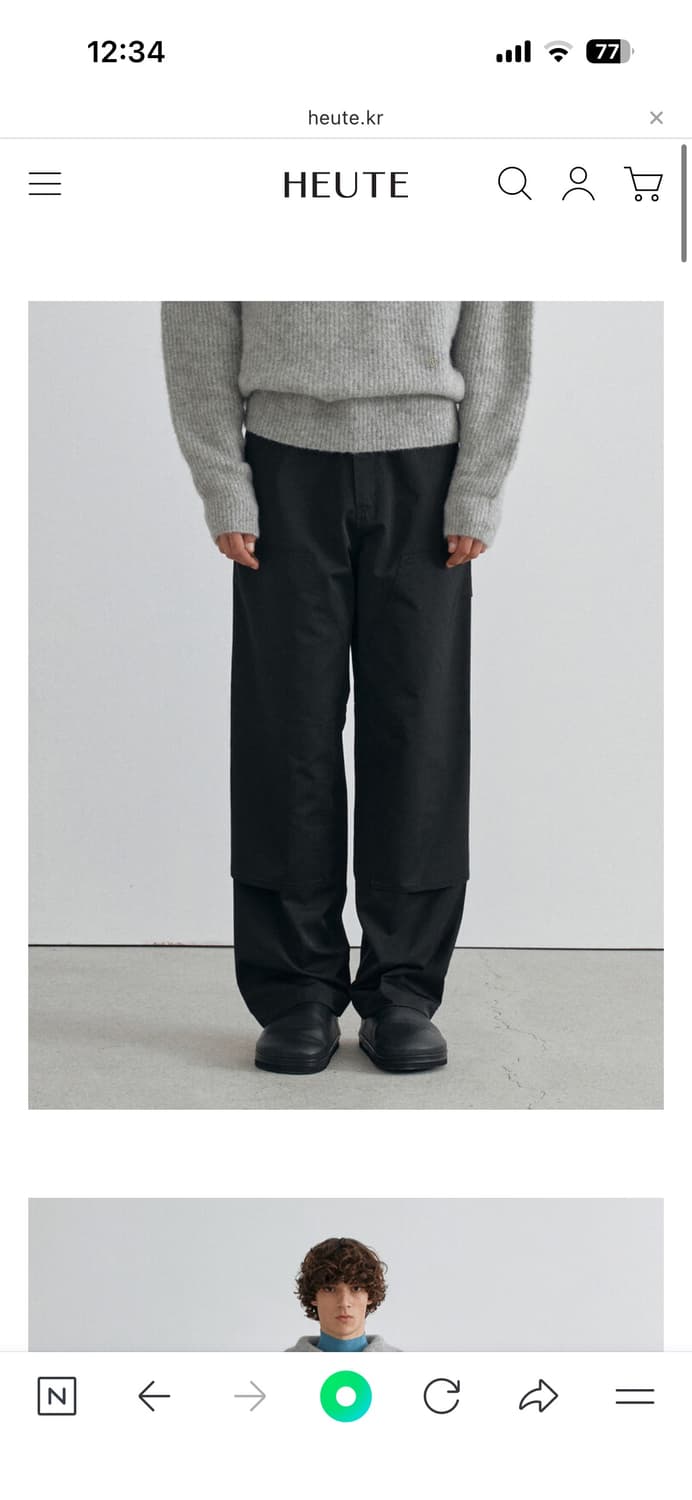 호이테 HET WORK PANTS (BLACK) 워크팬츠 m 상품이미지1