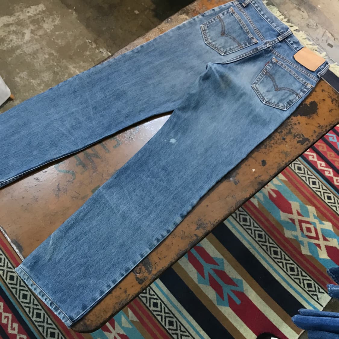리바이스 505 다크 블루 데님 팬츠 청바지 허리 29 사이즈 상품이미지3