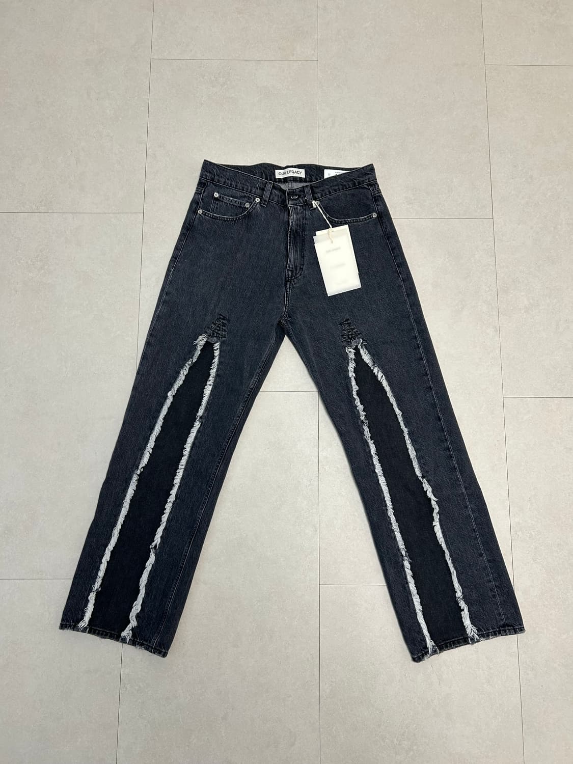 아워레가시 써드컷 슬래시 데님 블랙 상품이미지1