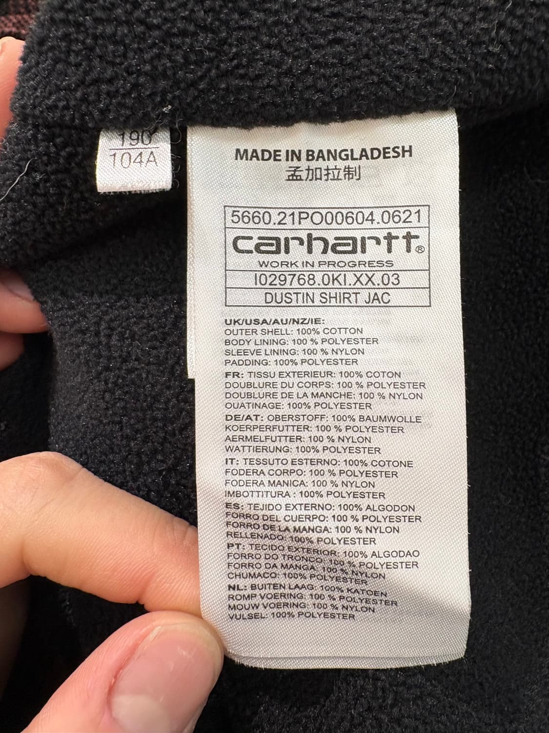 칼하트 기모 워크 자켓 상품이미지10