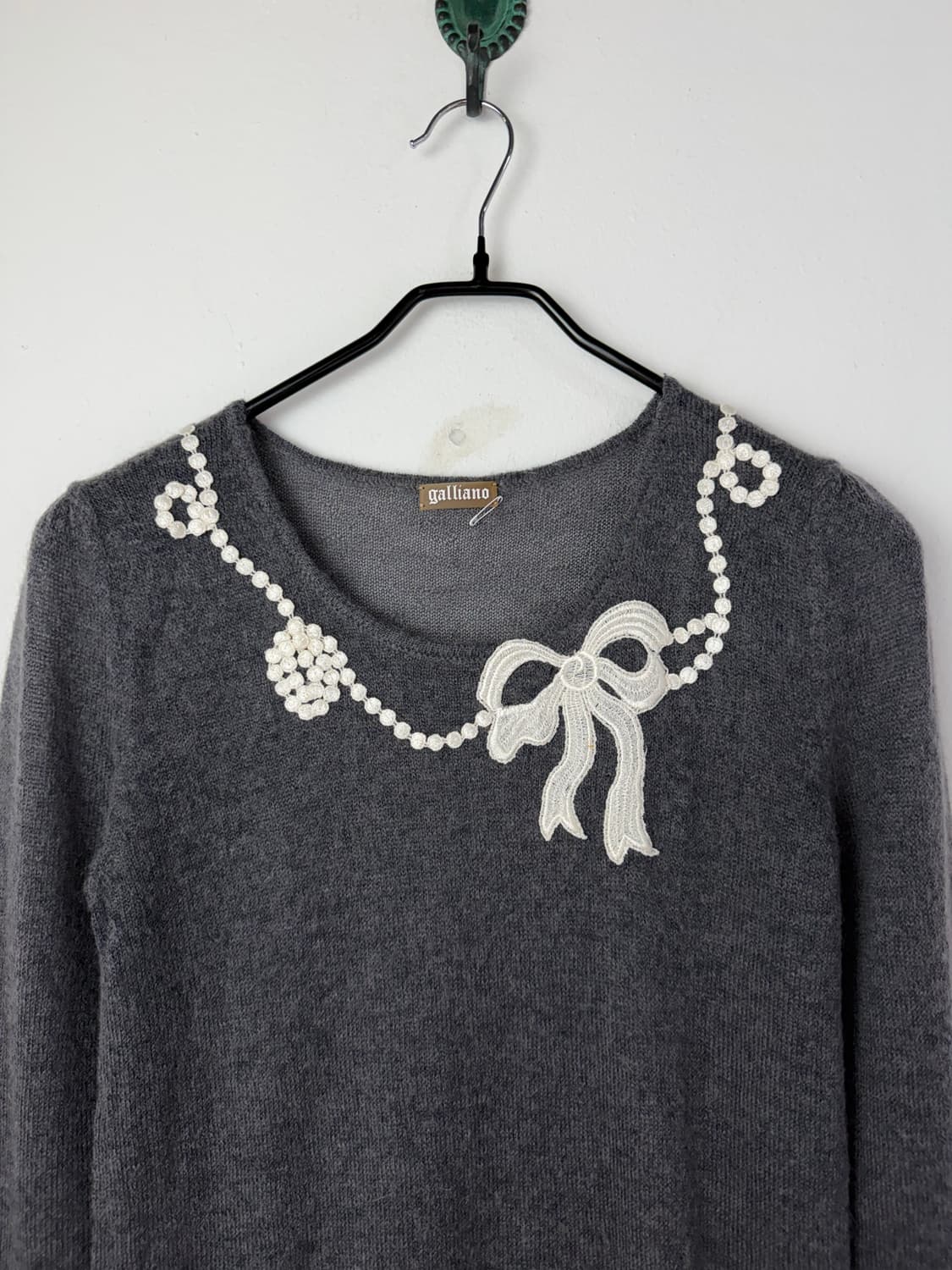 존 갈리아노 레이스 트리밍 퍼프 니트 상품이미지3