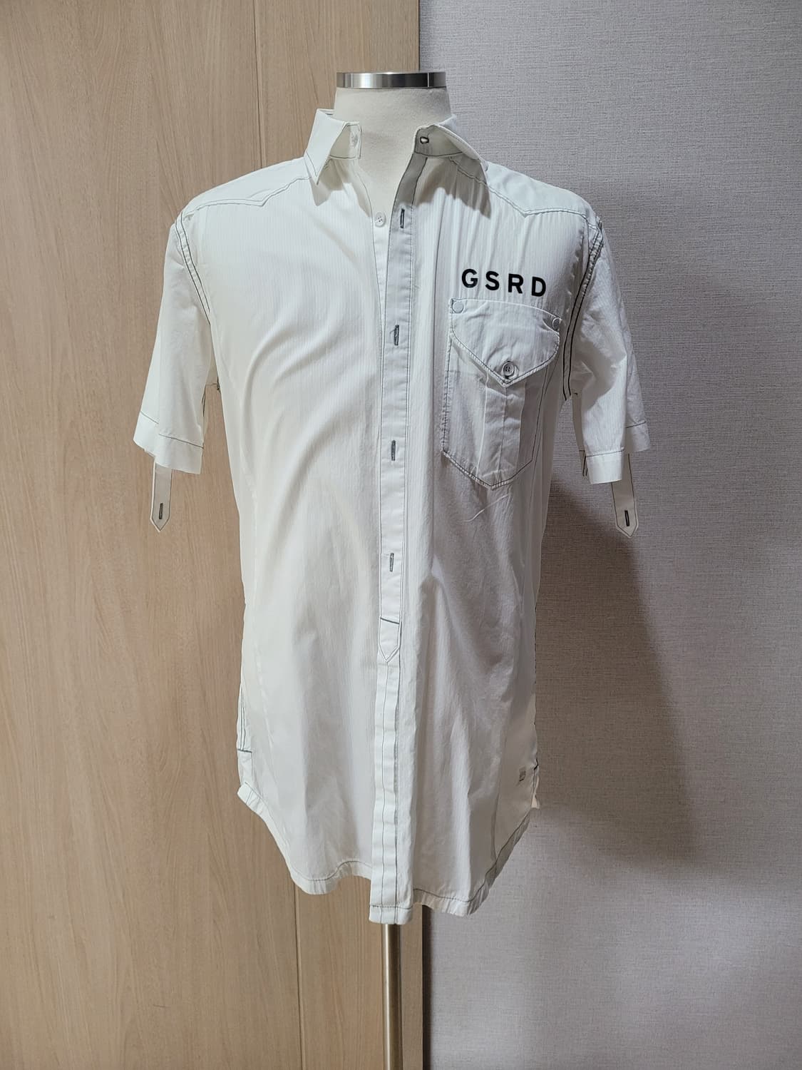 지스타 G-Star Raw 남자 웨스턴스타일 반팔셔츠 100 화이트 상품이미지1