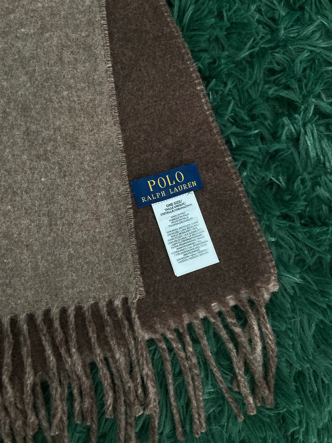 폴로 랄프로렌 머플러 브라운 투톤 상품이미지2