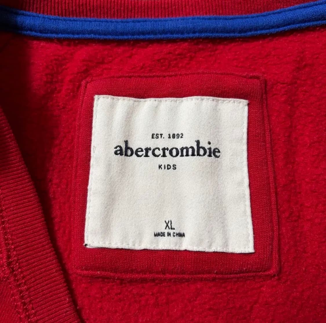 A&F 아베크롬비 클래식로고 레드 맨투맨(키즈xl) 상품이미지4