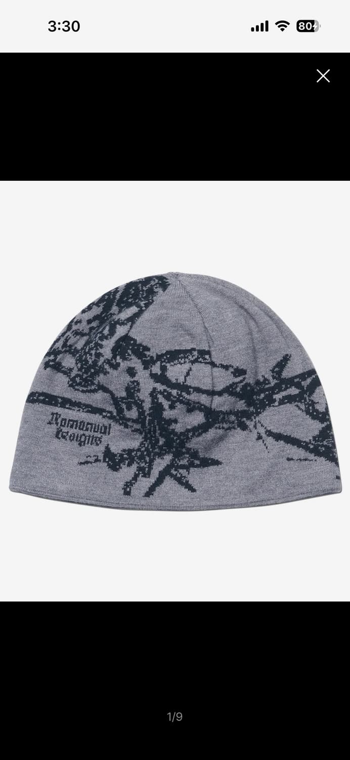 노매뉴얼 비니 GRAPHIC JACQUARD BEANIE - GRAY 상품이미지1