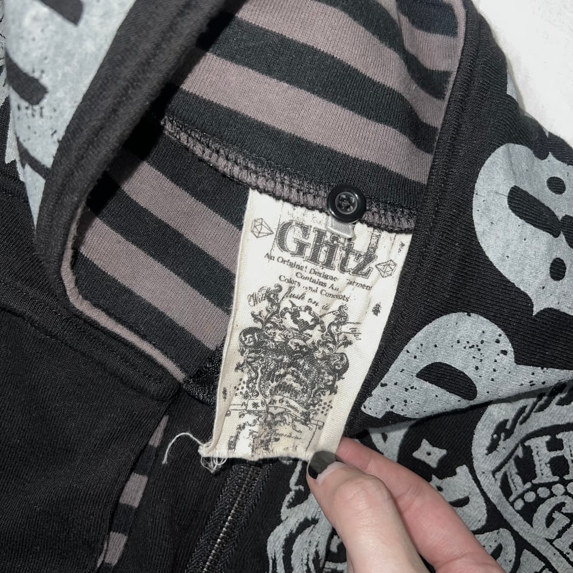 {Glitz} punk y2k long zip up 상품이미지3