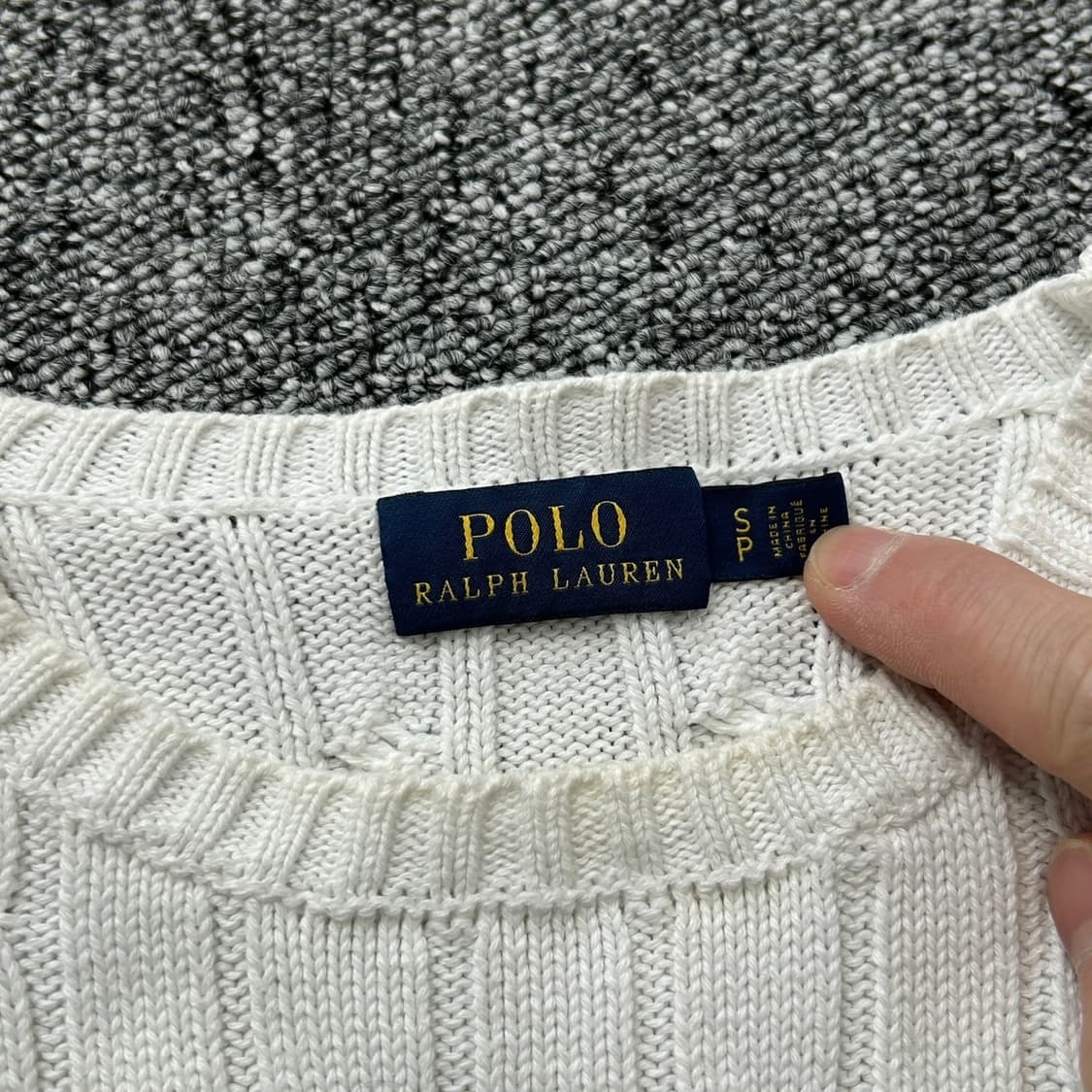 폴로 랄프로렌 화이트 케이블 니트  상품이미지7