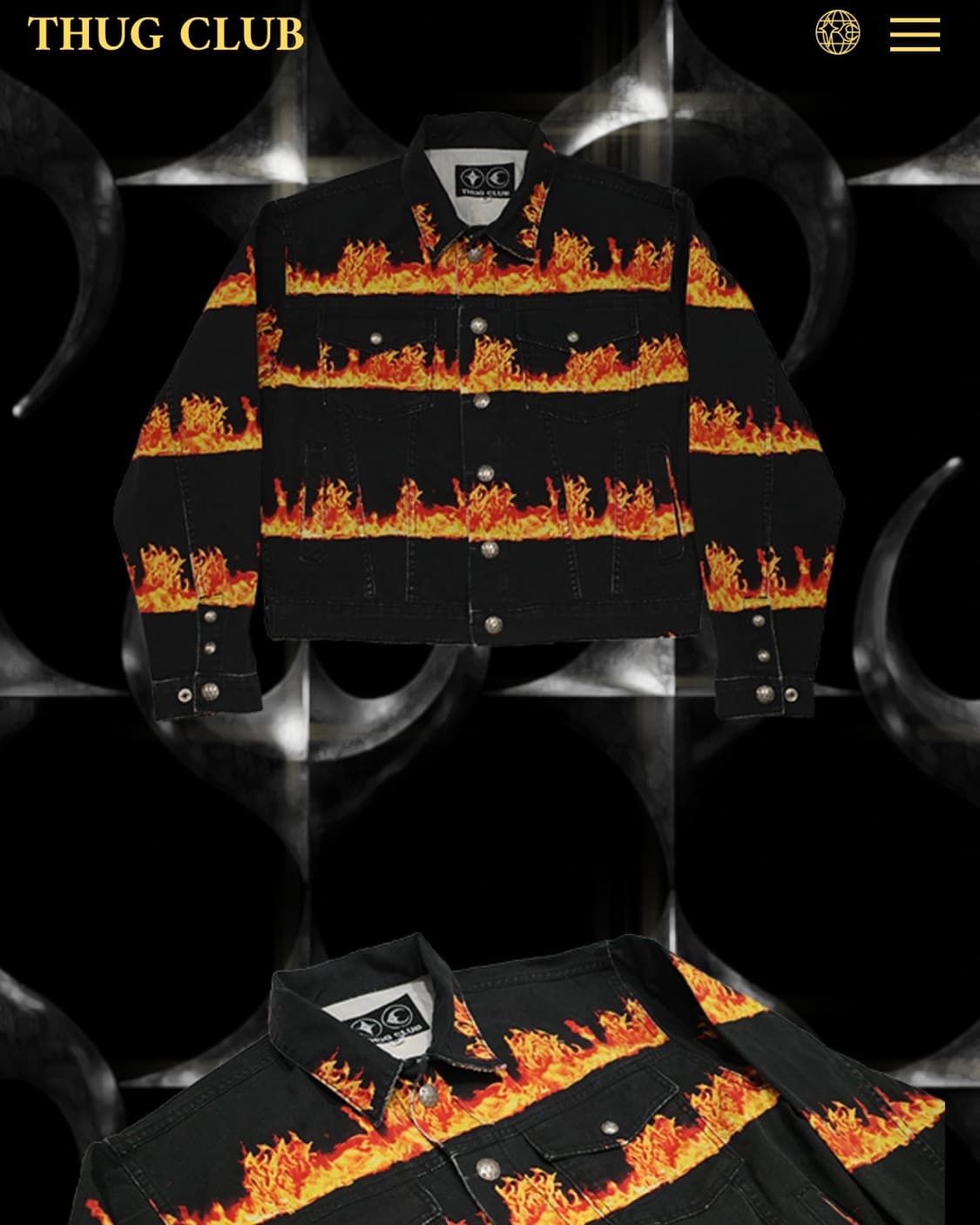 [새상품] 떠그클럽 쵸퍼 플레임 셋업 상품이미지2