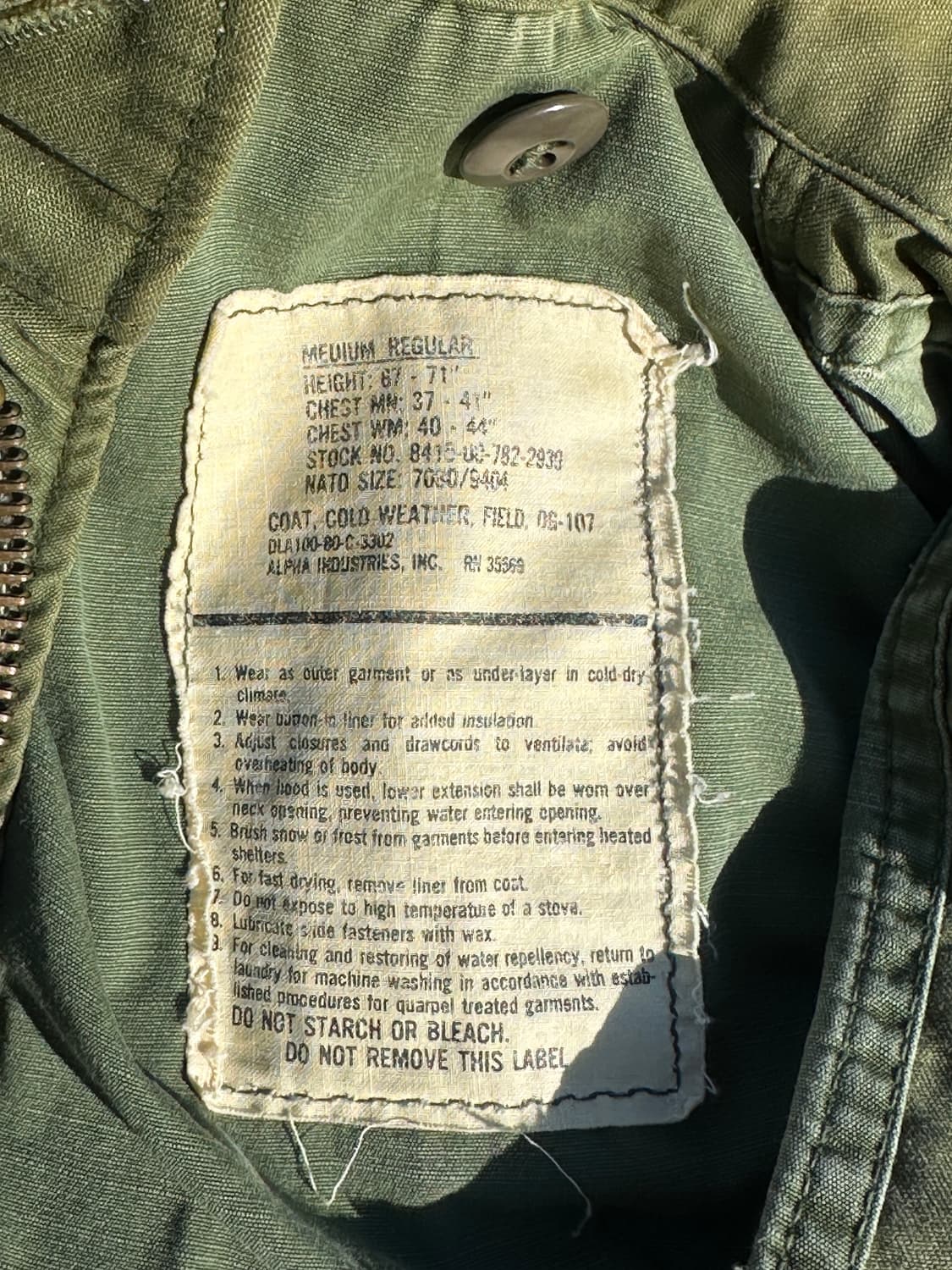 (M/R)80s M65 필드자켓 3세대 내피포함 상품이미지4