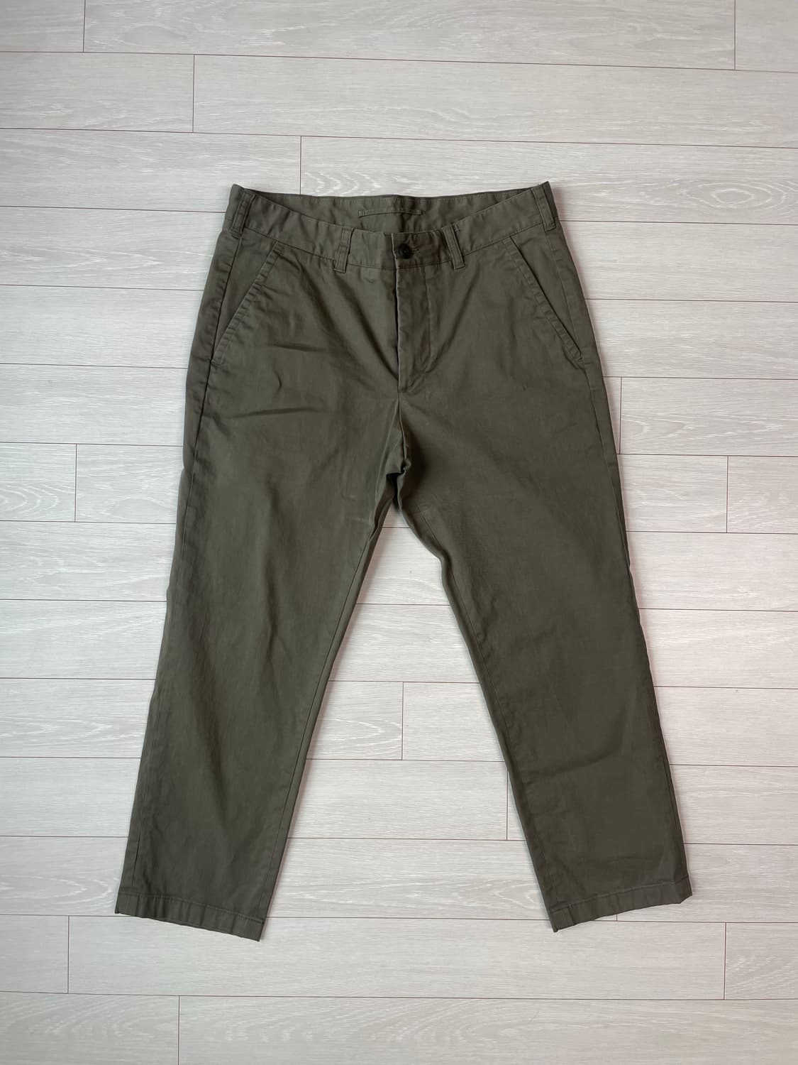 마시모두띠 슬림핏 코튼 슬랙스 (카키) 상품이미지1