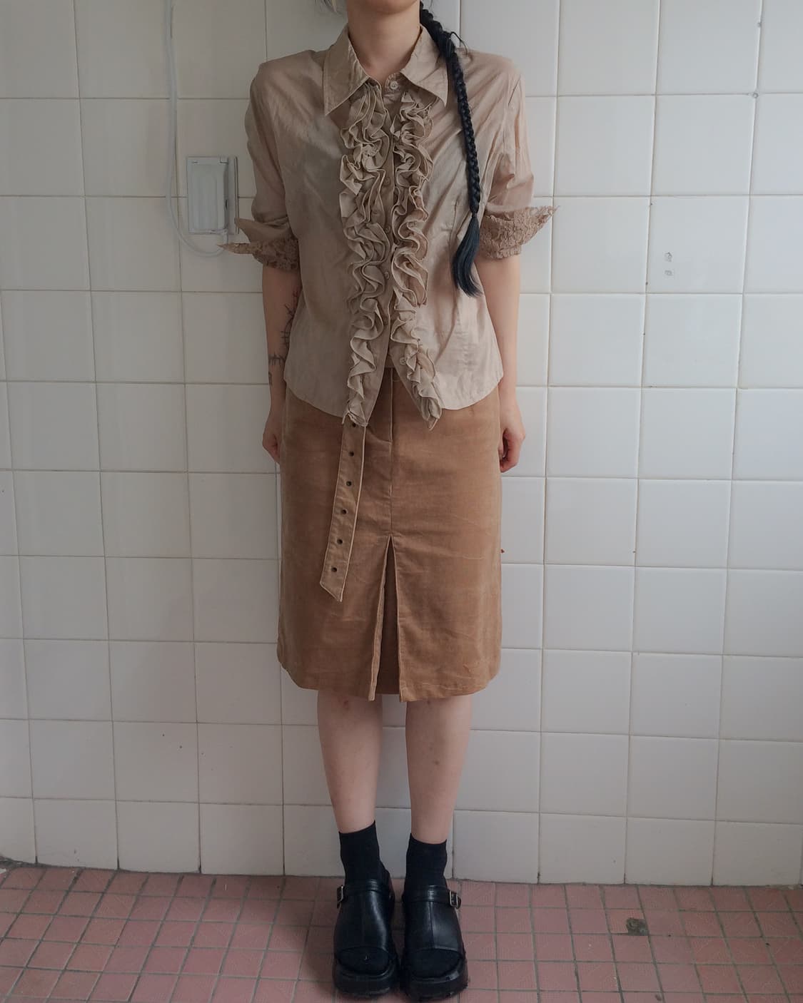 ruffle point shirt 상품이미지1