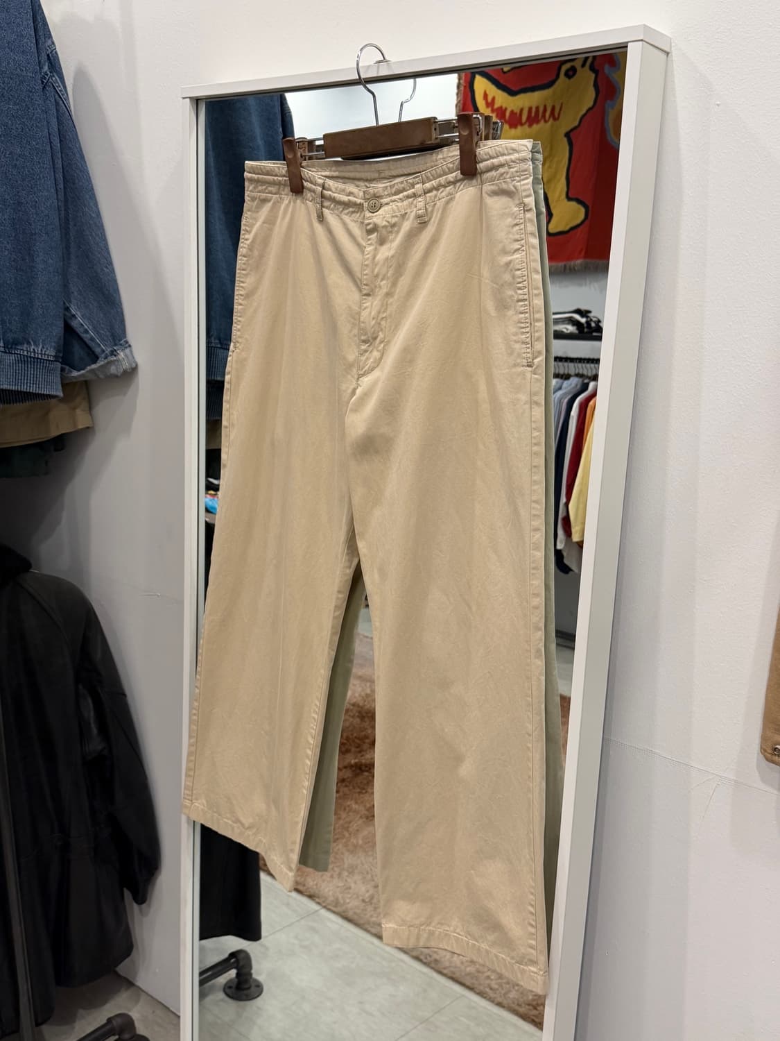 00s Benetton 베네통 스트링 와이드 코튼 팬츠 (Italy) 상품이미지1