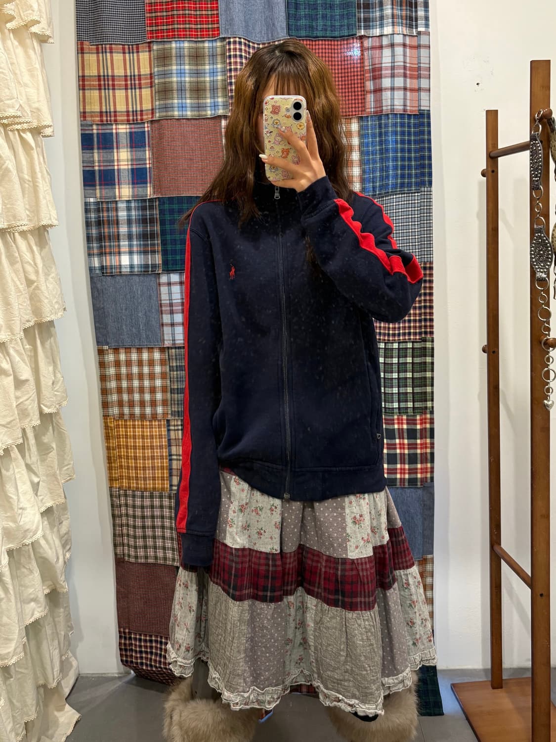 폴로 네이비 레드포인트 면집업 상품이미지1