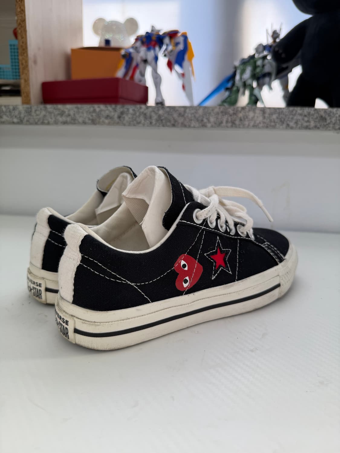 정품) 꼼데가르송x컨버스 운동화 220 상품이미지4