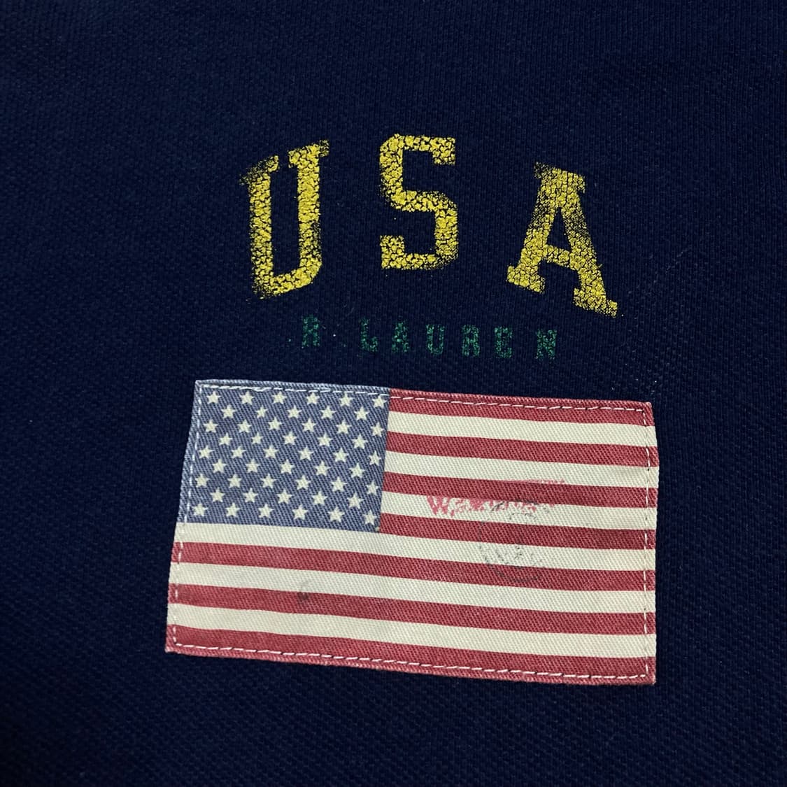폴로 랄프로렌 USA 빅포니 로고 네이비 카라 반팔티 상품이미지2