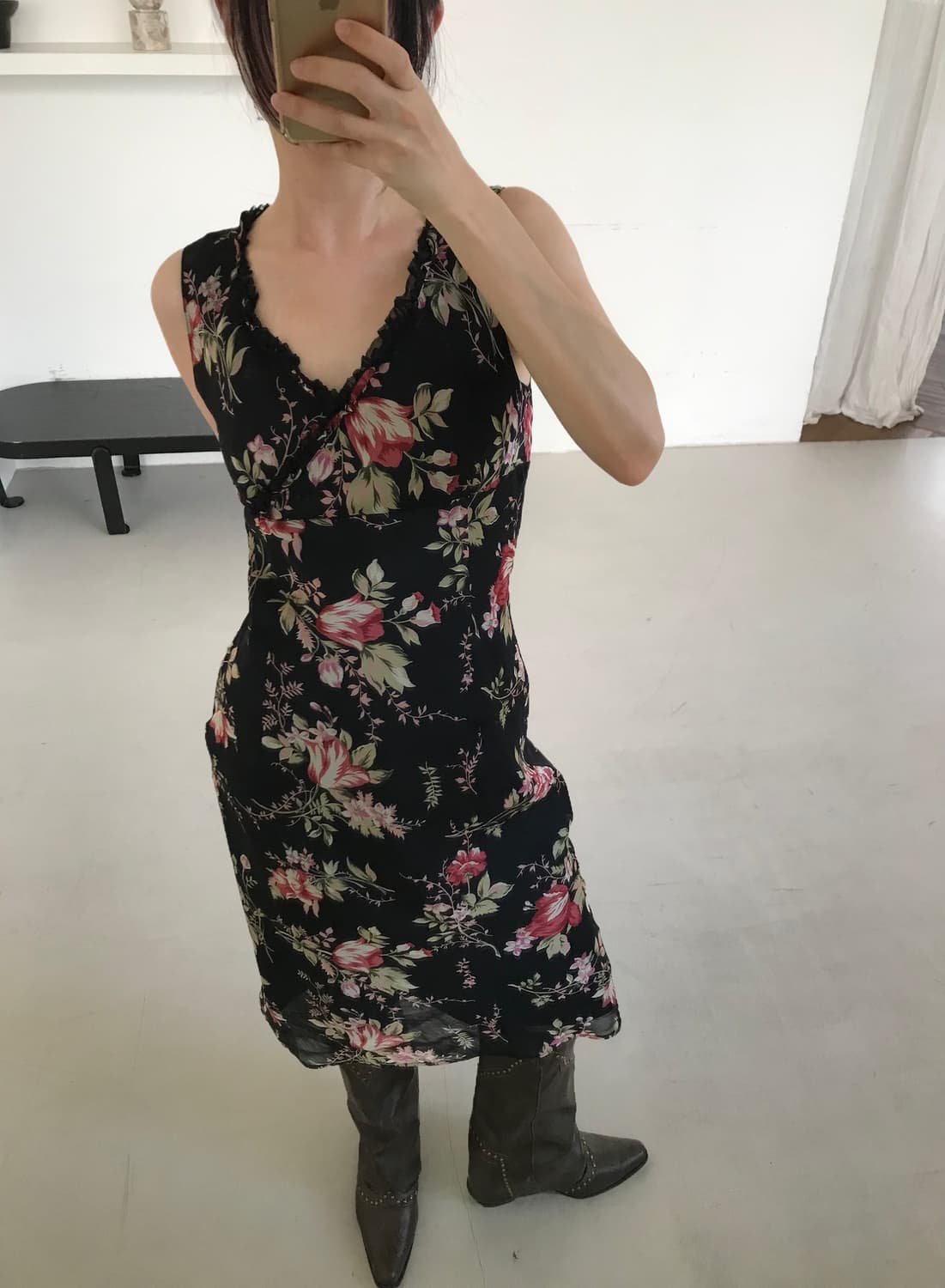 vintage flower pattern one-piece 상품이미지3
